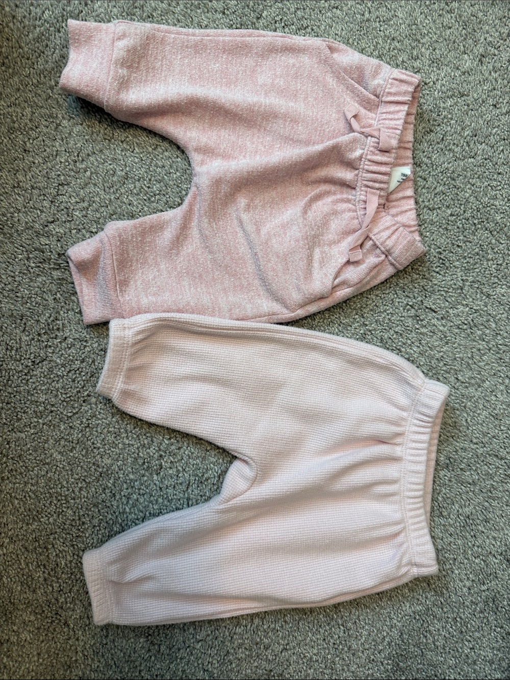 GAP Baby Pink Knit Jogger Pants Pair